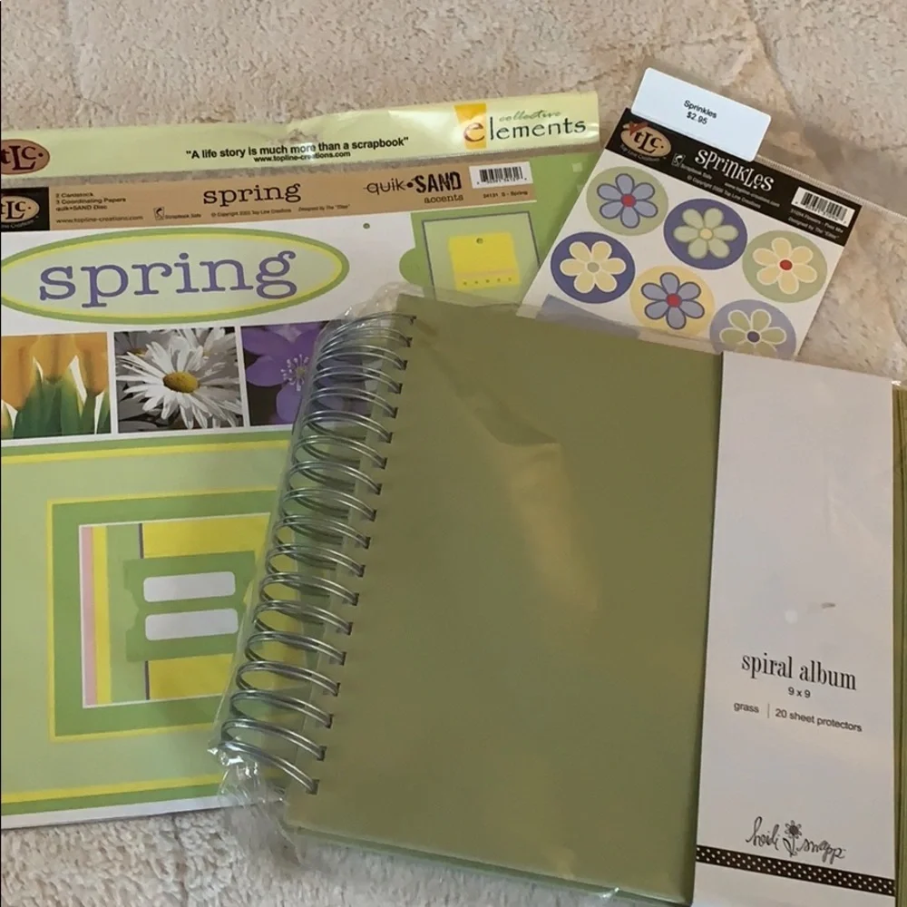 New scrapbooking lot 3 pc album & paper accents Heidi Swapp - Picture 1 of 8